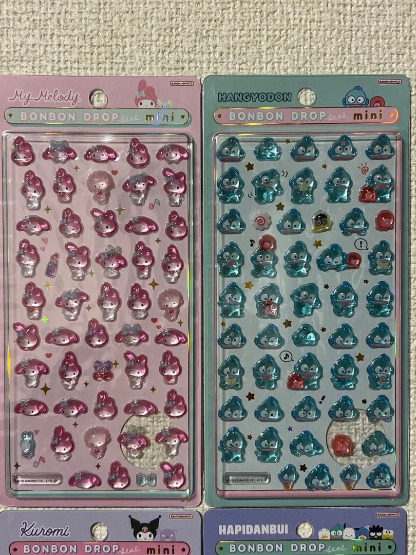 【正規品】 サンリオ ボンボンドロップシールミニ 8種 コンプ