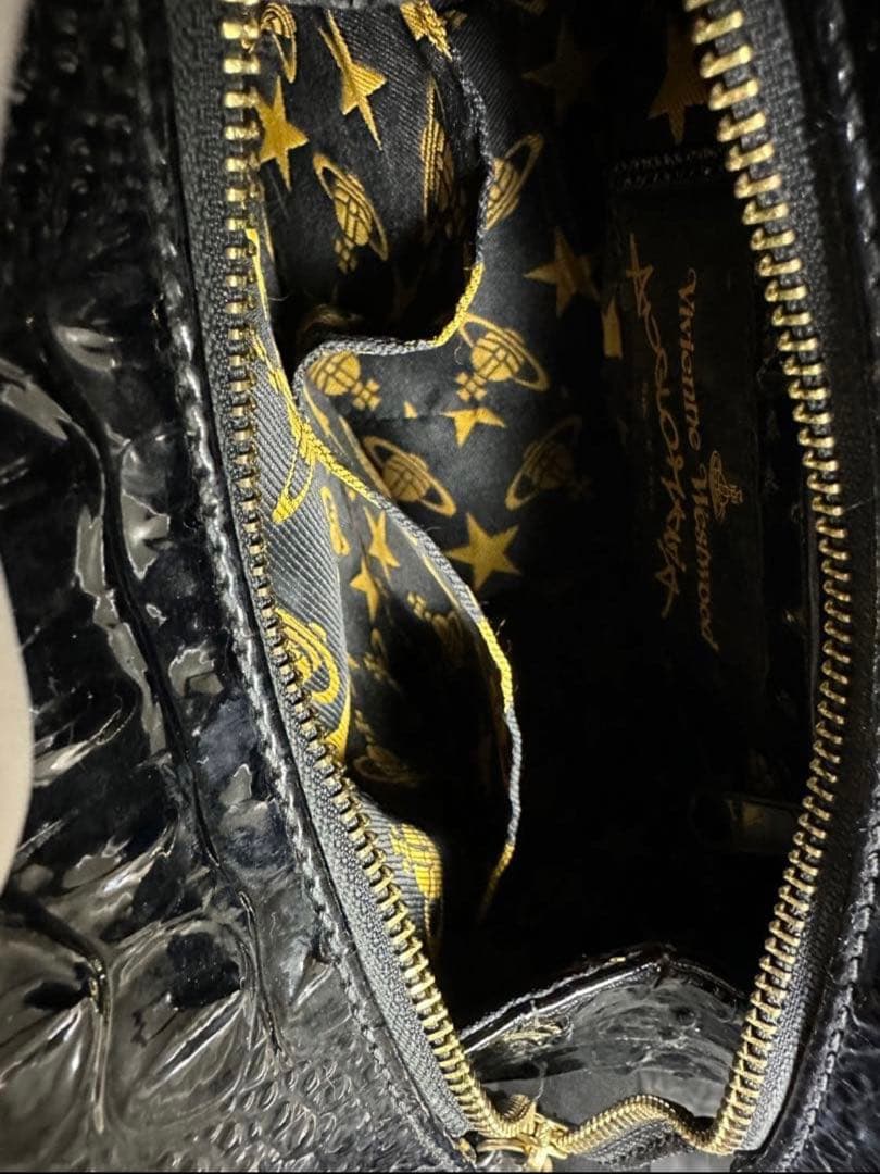 こ*は様 ヴィヴィアンウエストウッド　ハンドバッグ　クロコ型押し オーブ