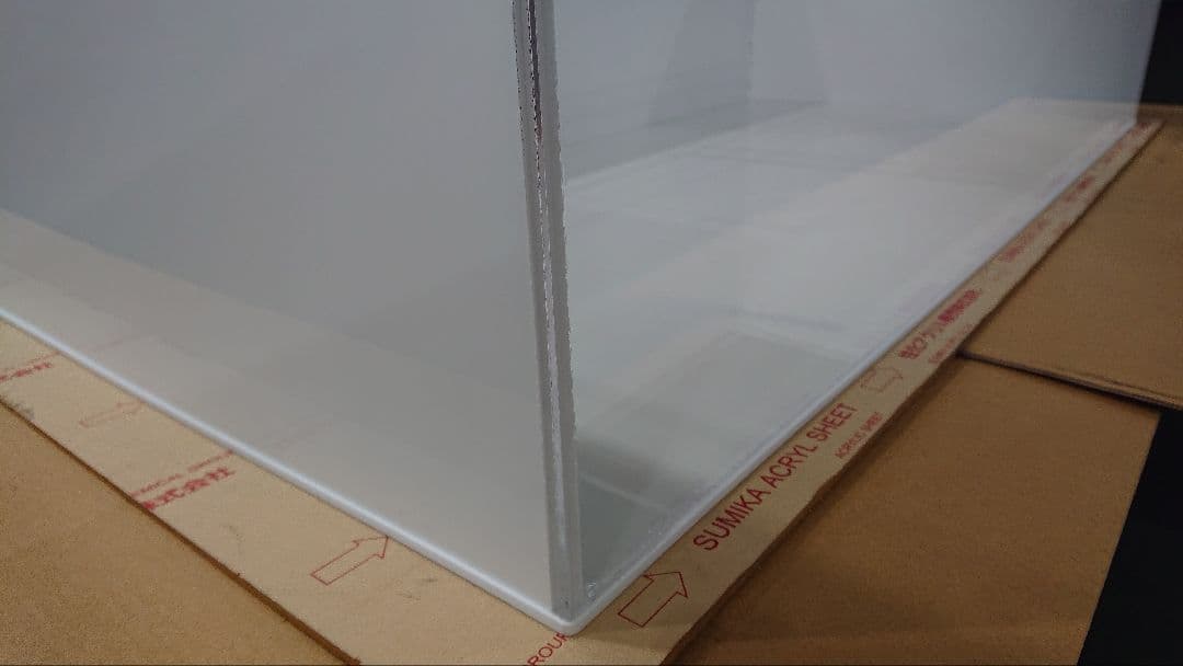 アクリル水槽 四面艶消白 W1200 D600 H450 ワンオフ 佐川急便発送