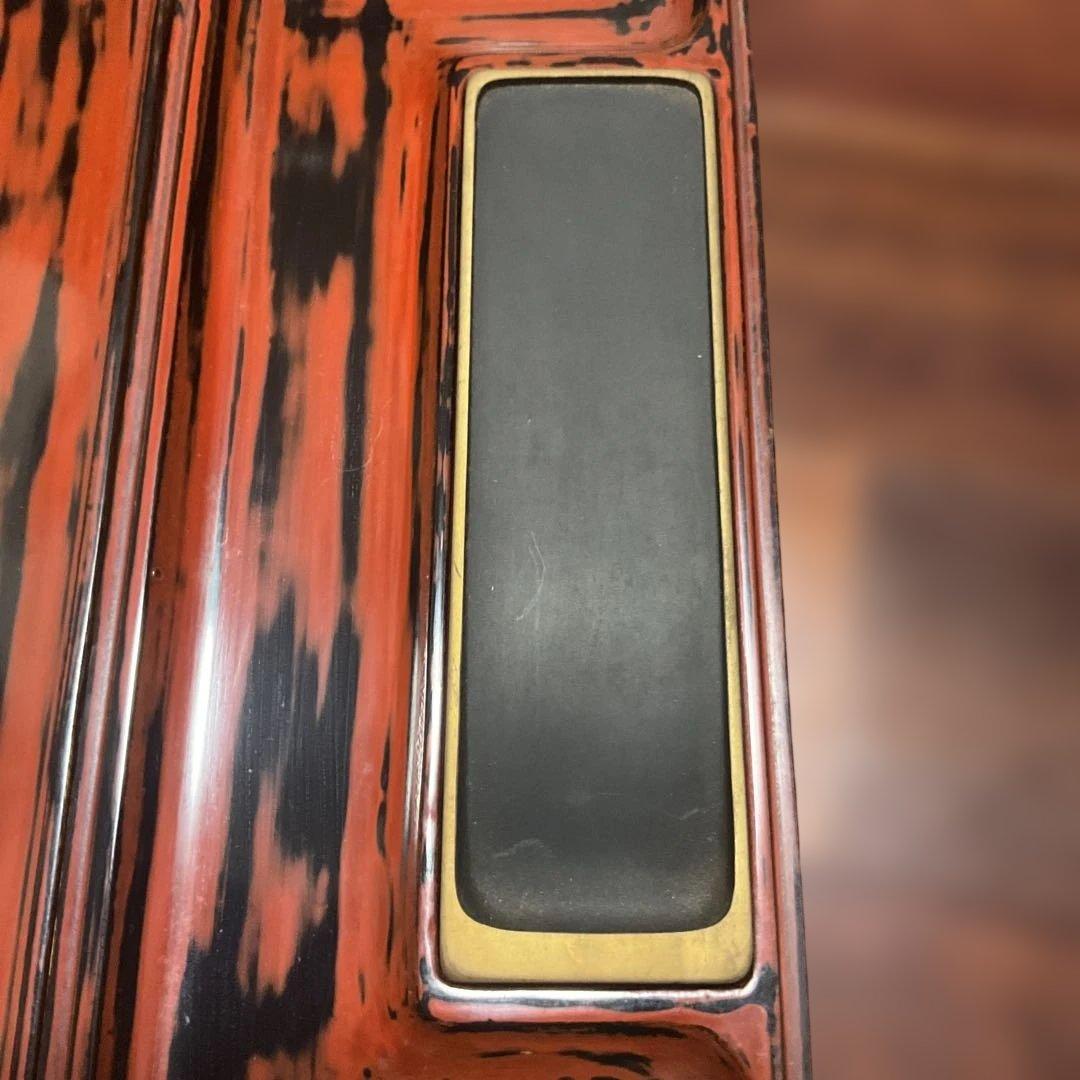 漆器 文箱 木目調 蒔絵、根来塗