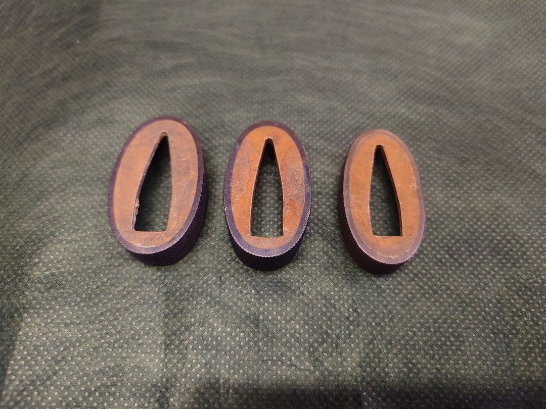 縁、魚子地縁、3点