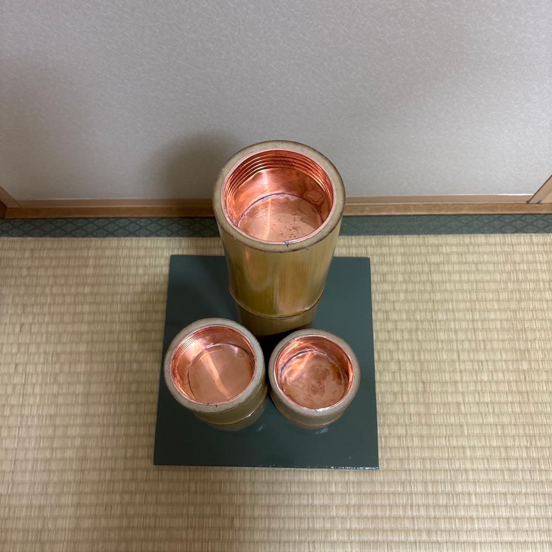 79 短三管筒 3本セット 竹製 華道 生花 格花 花器 水仙 - メルカリ