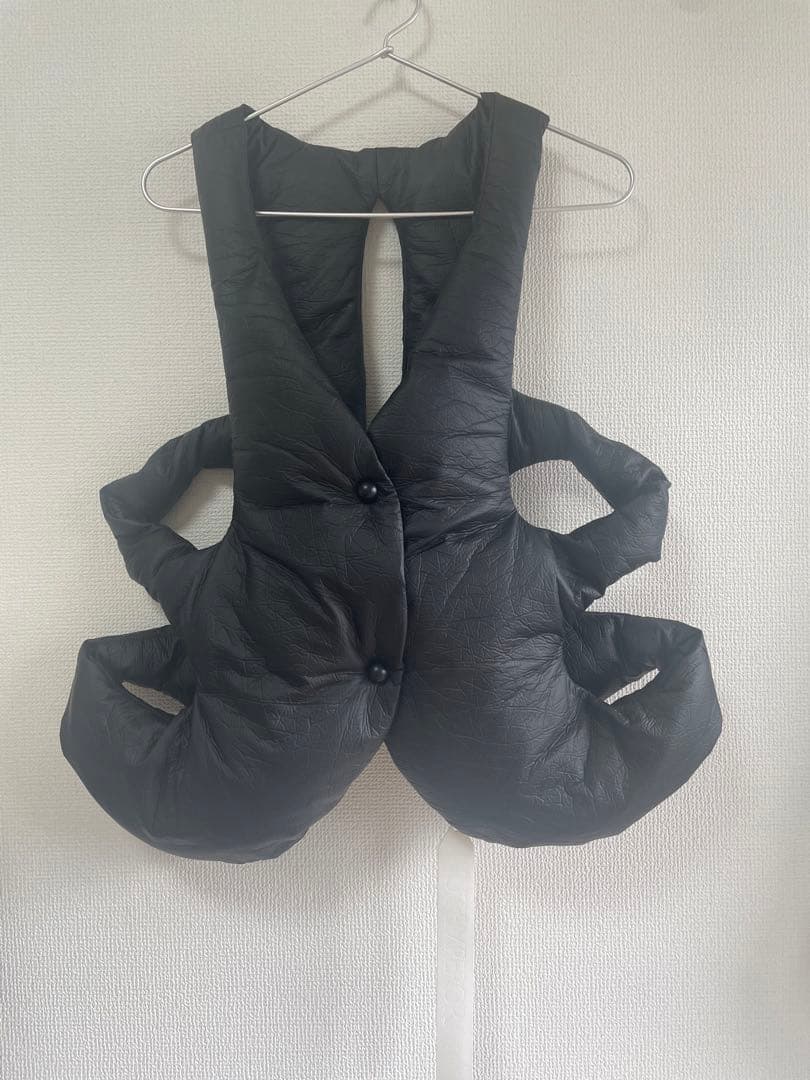 NUTEMPEROR PU LEATHER PUFFER DOWN VEST トップス NUTEMPEROR PU