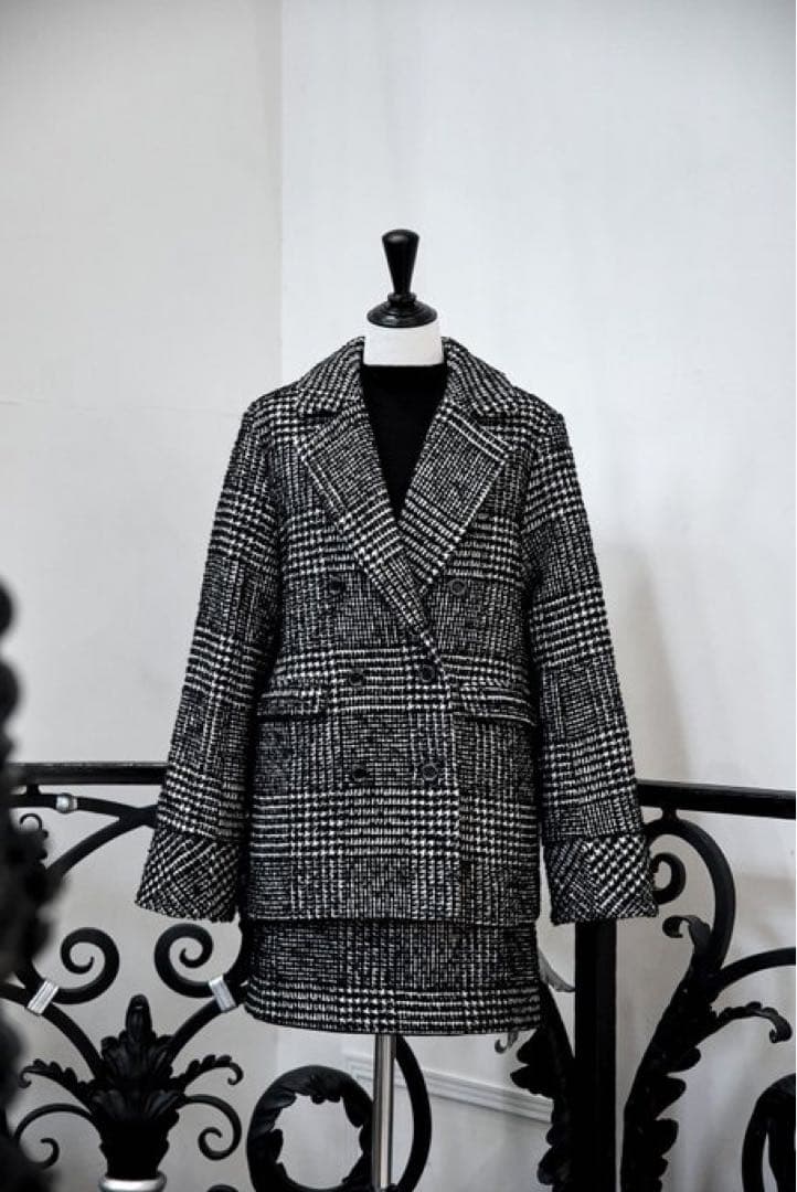 herlipto Hemingway Check Tweed Jacket - メルカリ
