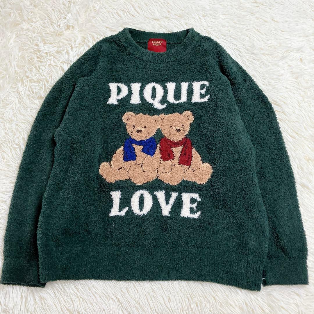 ジェラートピケ　gelato pique クマ刺繍ルームウェアセット　パジャマ