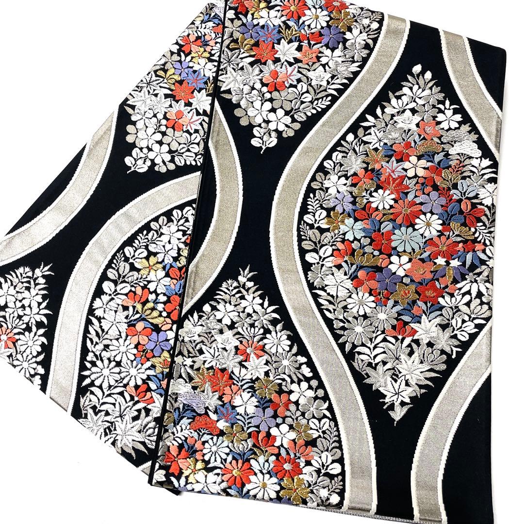 V1378 ○高級 正絹 唐織 六通 袋帯 - メルカリ