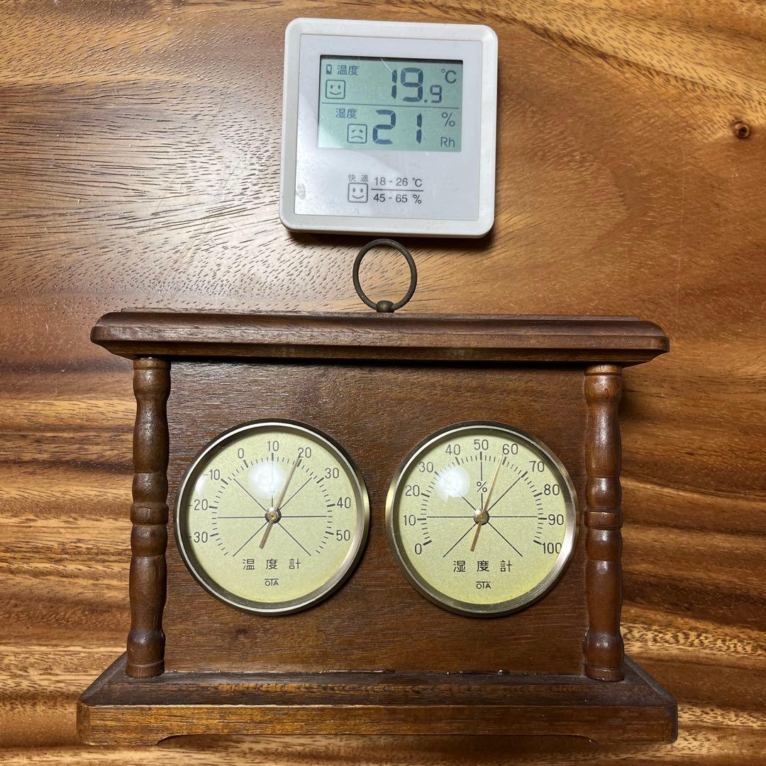 昭和レトロ 温湿度計 アンティーク - メルカリ
