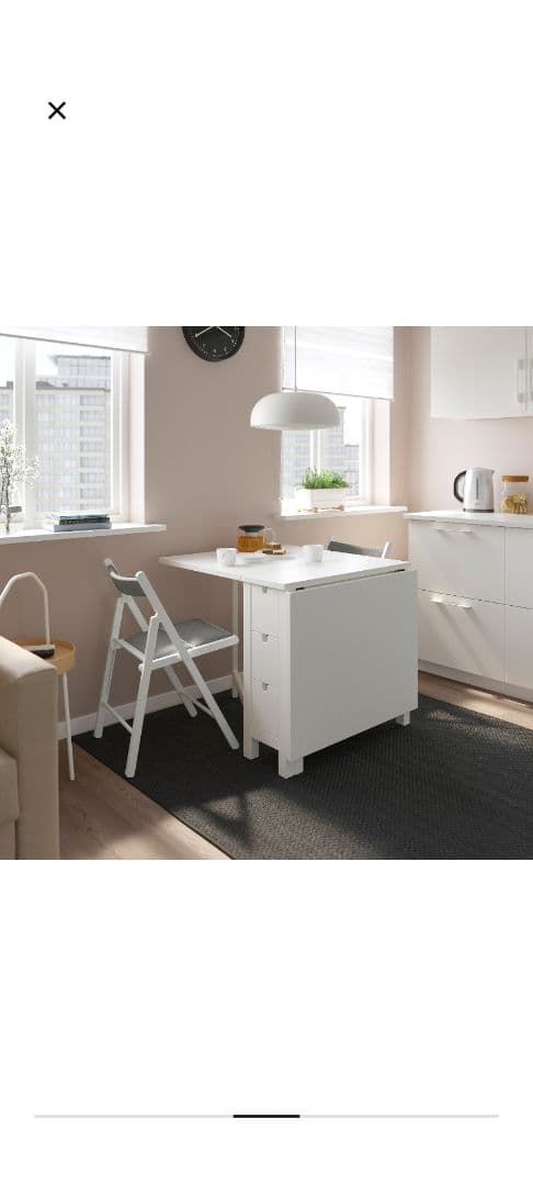 IKEA NORDEN イケア ノールデン ゲートレッグ 折り畳みテーブル 白