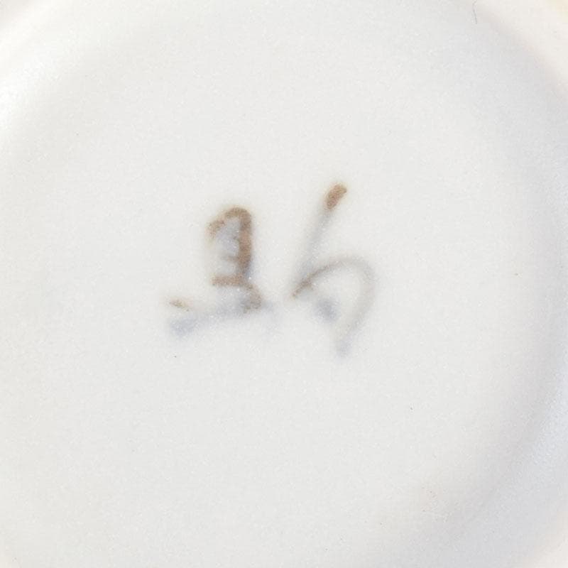 陶芸家 黒部駒子作 染付 金魚 水滴 書道具 共箱 V 8848