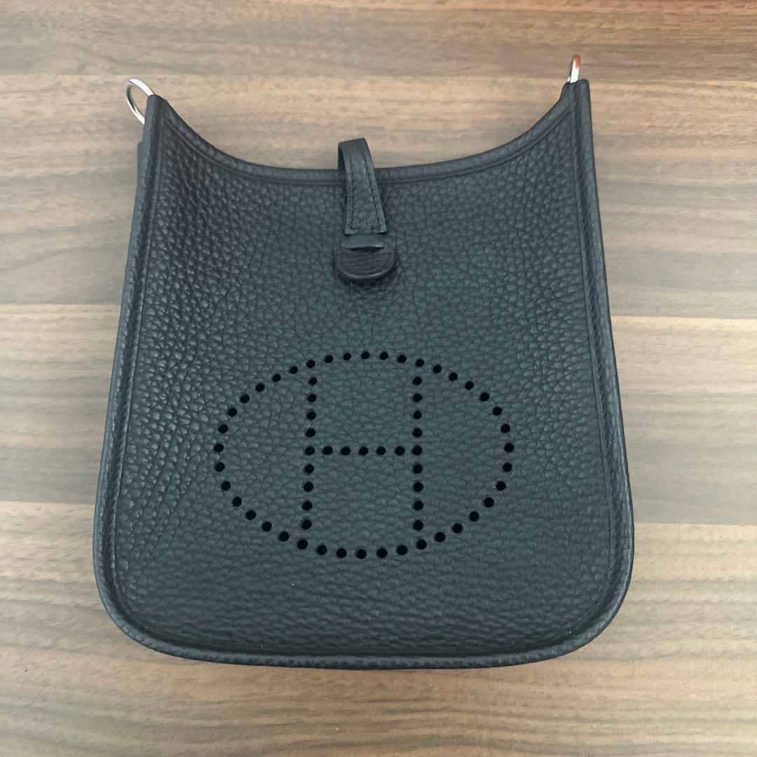 HERMES エルメス エブリンTPM 黒 ブラック シルバー金具