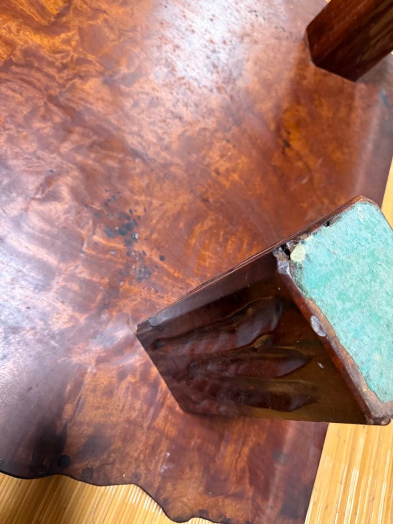 天然木（屋久杉かも）一枚板のテーブル約165cm x 100cm 厚み6cm