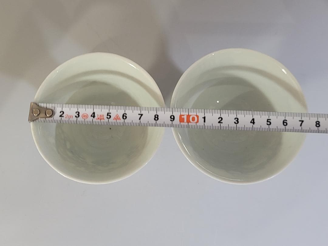 中国 白磁 高碗 一対 官 銘