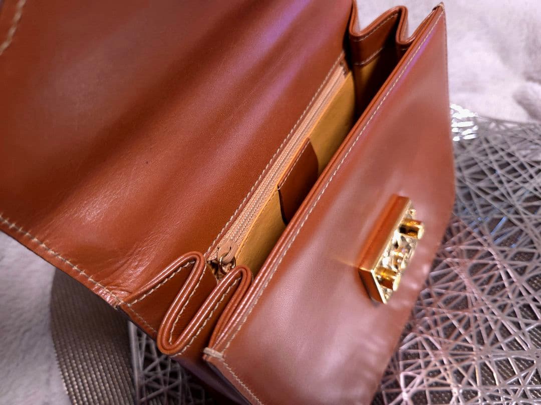 GUCCI ブラウン ハンドバッグ ゴールド金具 グッチ ショルダーバッグ