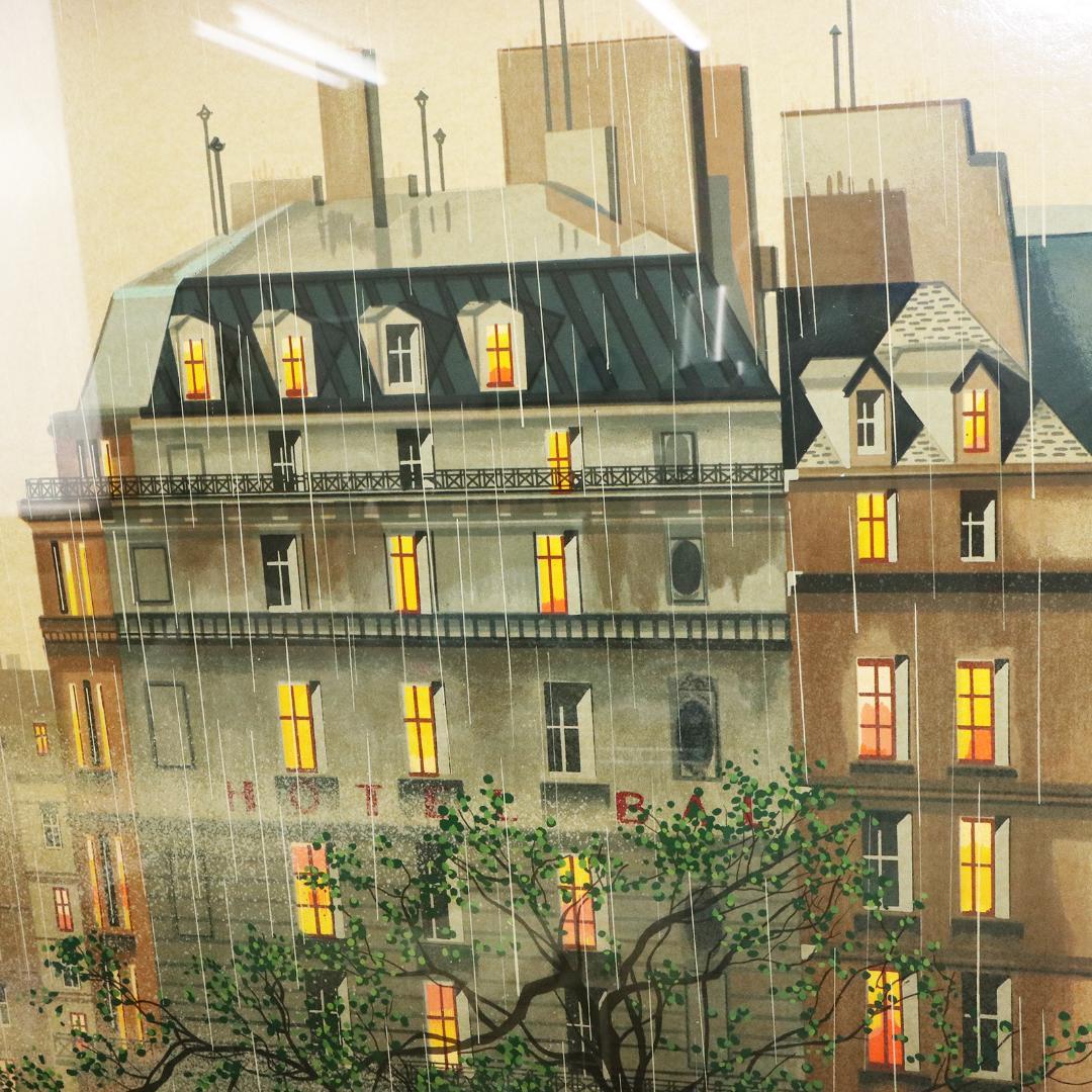 ヒロヤマガタ 「レインドロップス」 シルクスクリーン ヒロヤマガタ