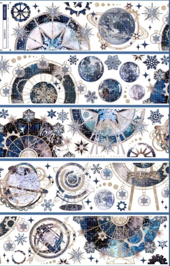 贝壳光 星辰摩天轮 6.5cm×10m 海外マスキングテープ　海外マステ