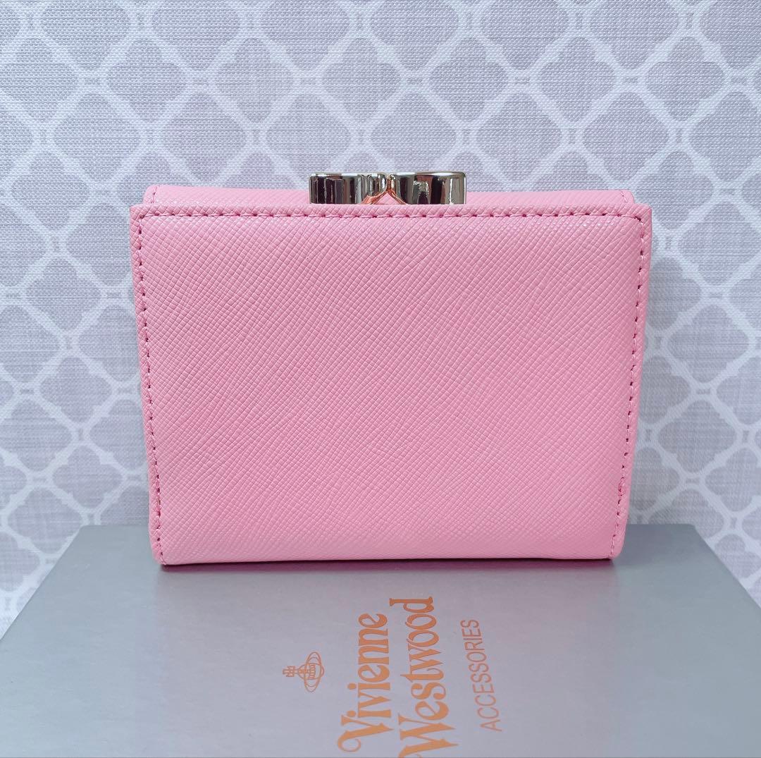大人気♡ショッパー付】ヴィヴィアン・ウエストウッド 三つ折り財布 ピンク