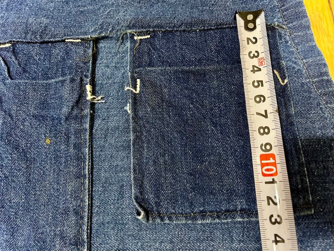 50s 60s ビンテージデニムエプロン　上下　耳付き　vintage