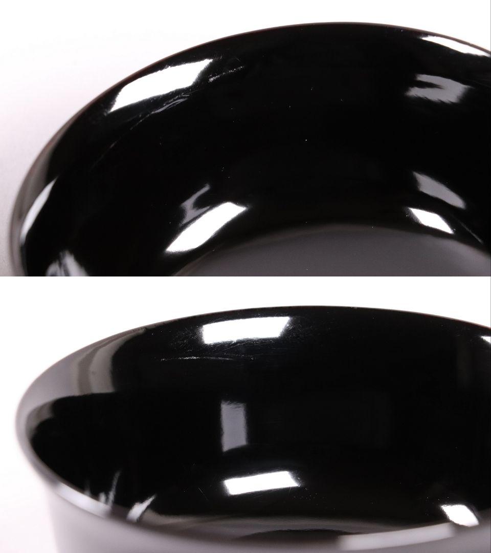 木製漆器 菊花蒔絵 黒塗 椀 五客 漆芸 茶懐石 会席道具 草花【MA286】