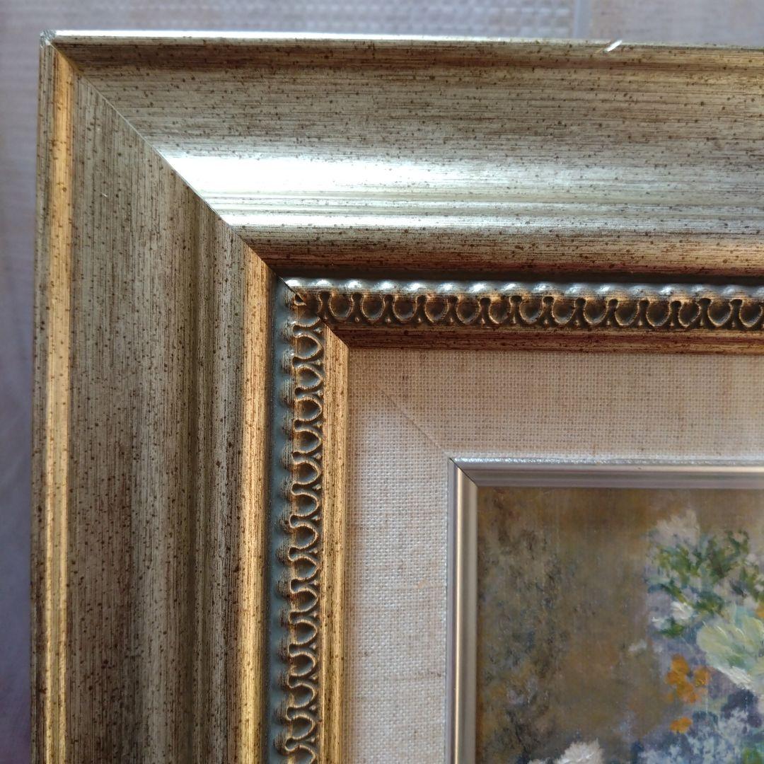 絵画　油絵　花　額縁　クラッシック　アンティーク