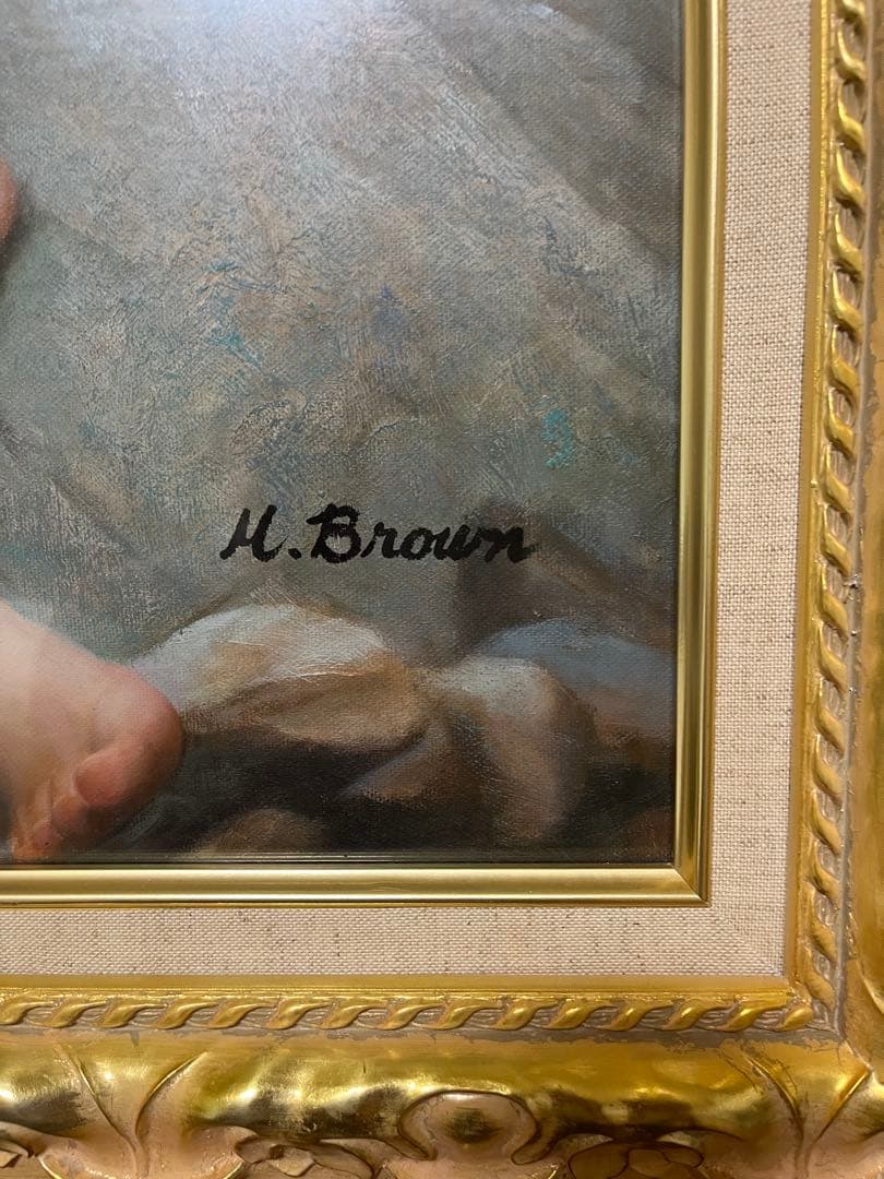 ま*と様 ♦M.Brown 裸婦　油彩画 F12号