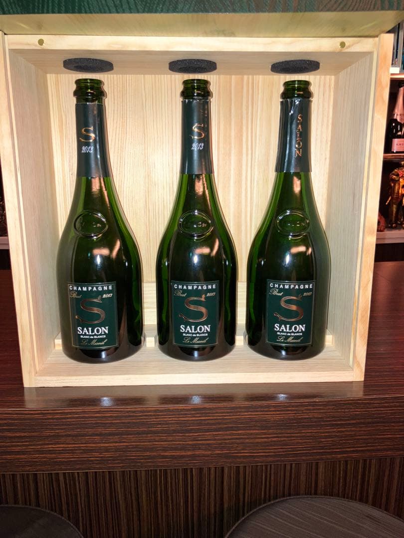 高級シャンパン サロン 2013空き瓶3本アソート木箱1 - メルカリ