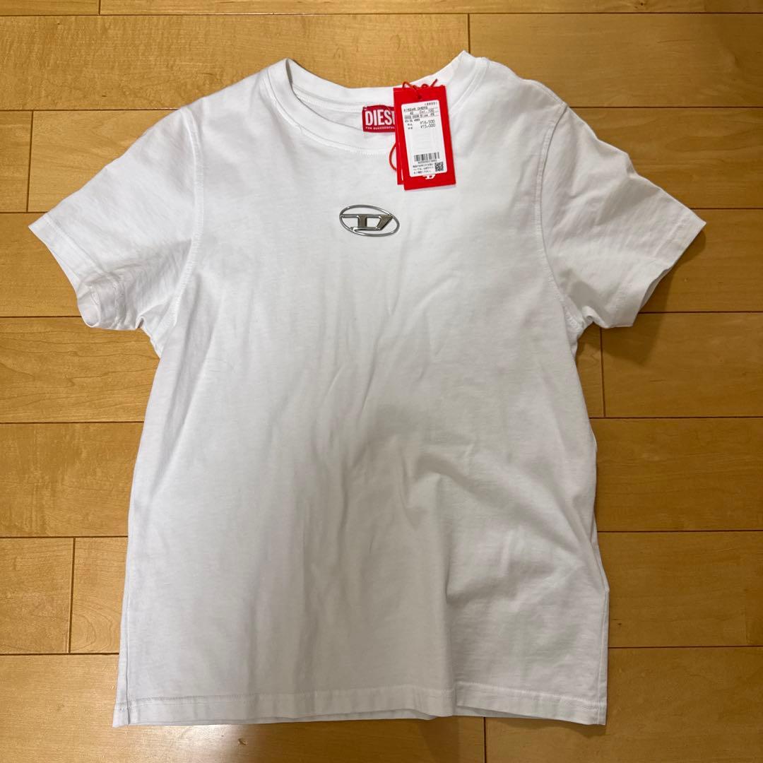 DIESEL ホワイト オーバルロゴTシャツ XS - メルカリ