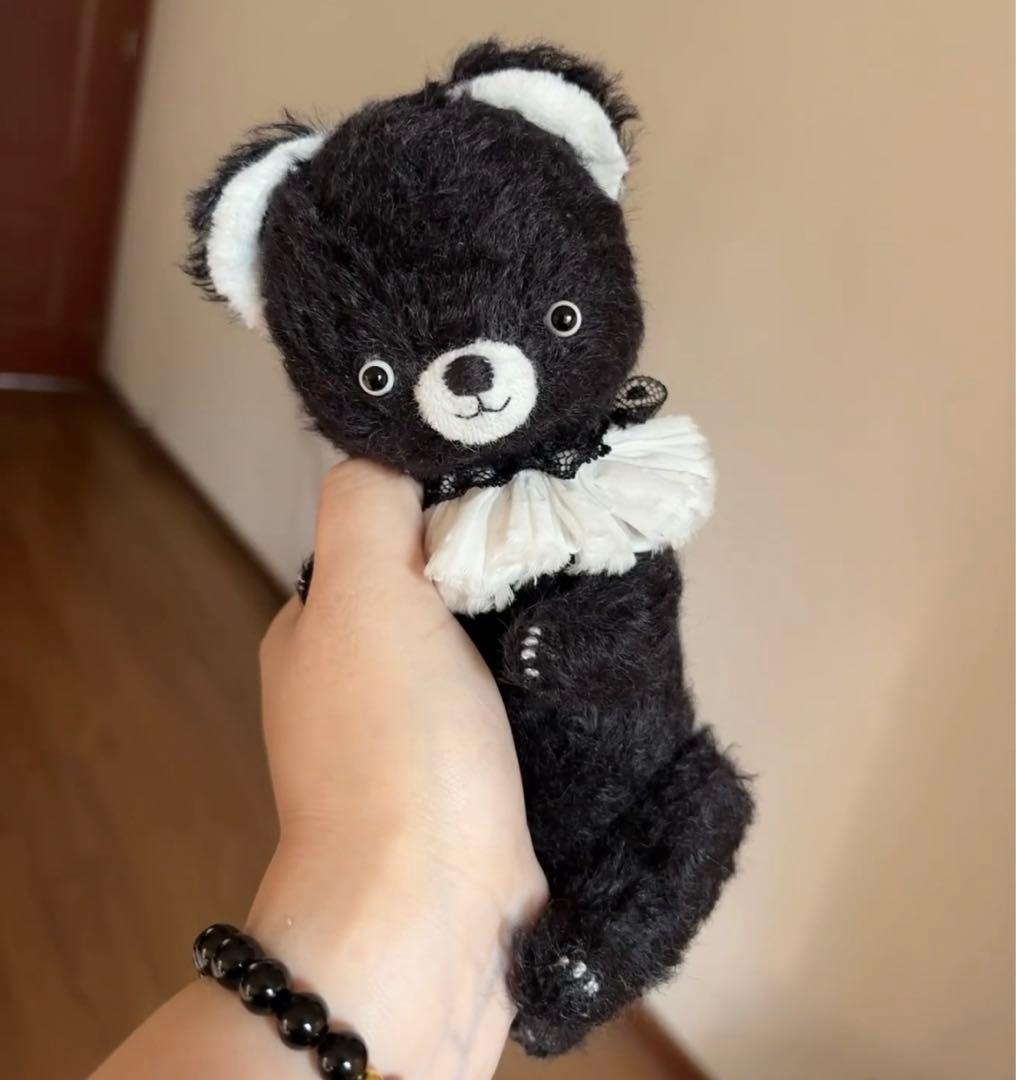 モノクロ仔熊 テディベア アーティストベア 海外作家様 ハンドメイド