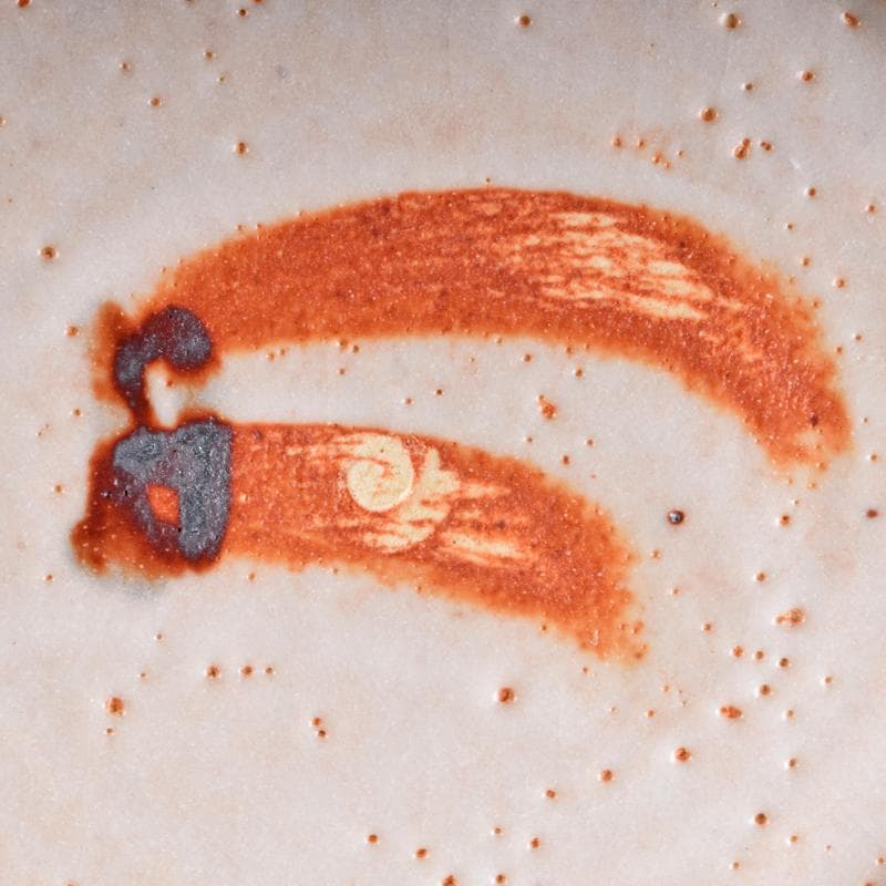 和食器 美濃焼 安藤日出武作 紅志野 草文 平皿 五客 共箱 M R7893B