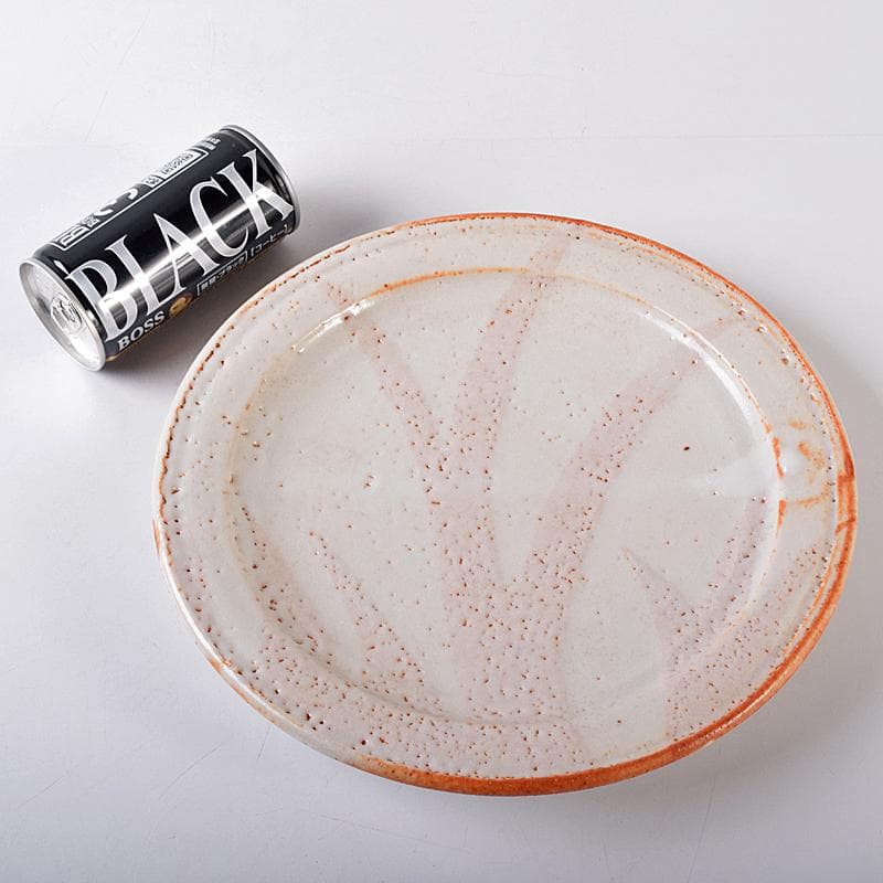 和食器 美濃焼 安藤日出武作 紅志野 草文 平皿 五客 共箱 M R7893B