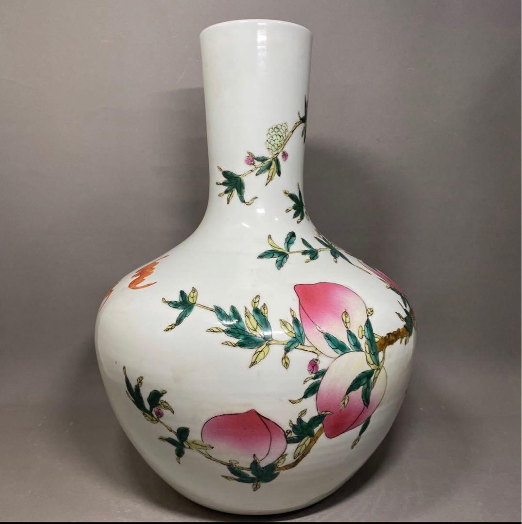 中国　景德鎮　大清乾隆年製　古玩　粉彩　花瓶　花器　サイズ 53㎝
