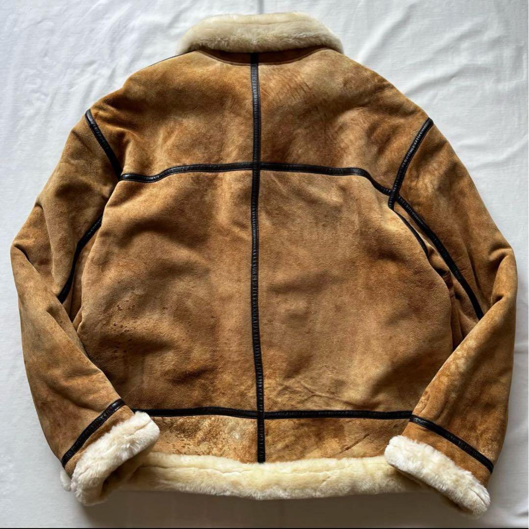 phat farm ファットファーム　ムートンジャケット　b-3 レザー　レア