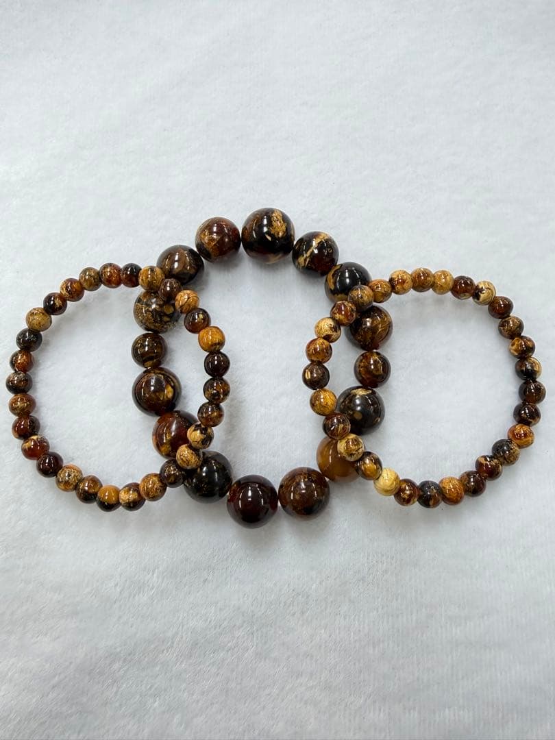 やまだ‼️虎琥珀14ミリブレス1本7㎜ブレス2本