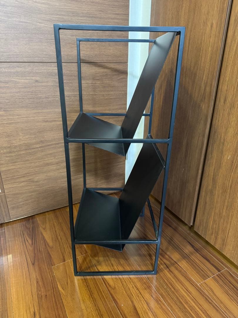 ライフファニチャー SLアイアン マガジンラック 黒