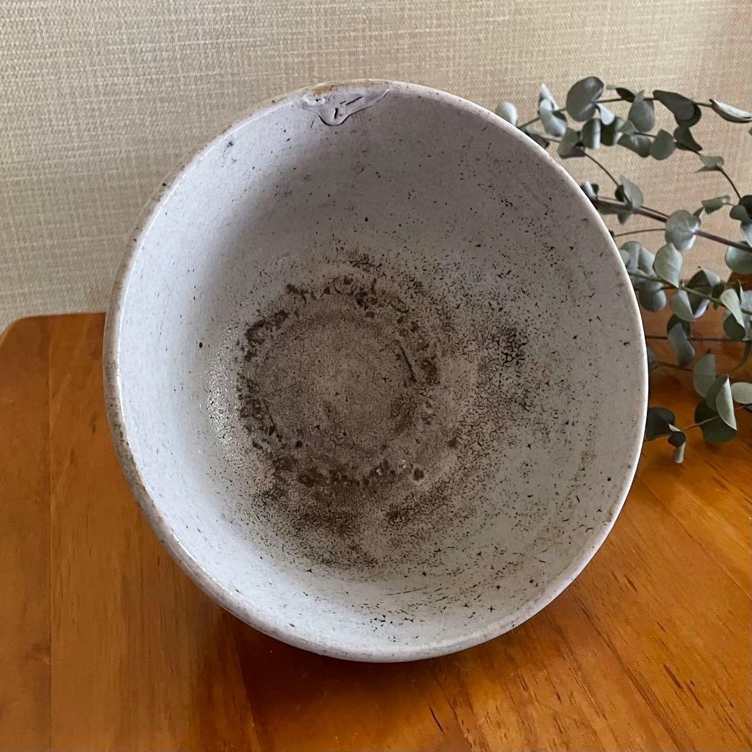 白磁茶碗 詳細不明 検）李朝 堅手 高麗茶碗 朝鮮美術 粉引 井戸茶碗 茶道具