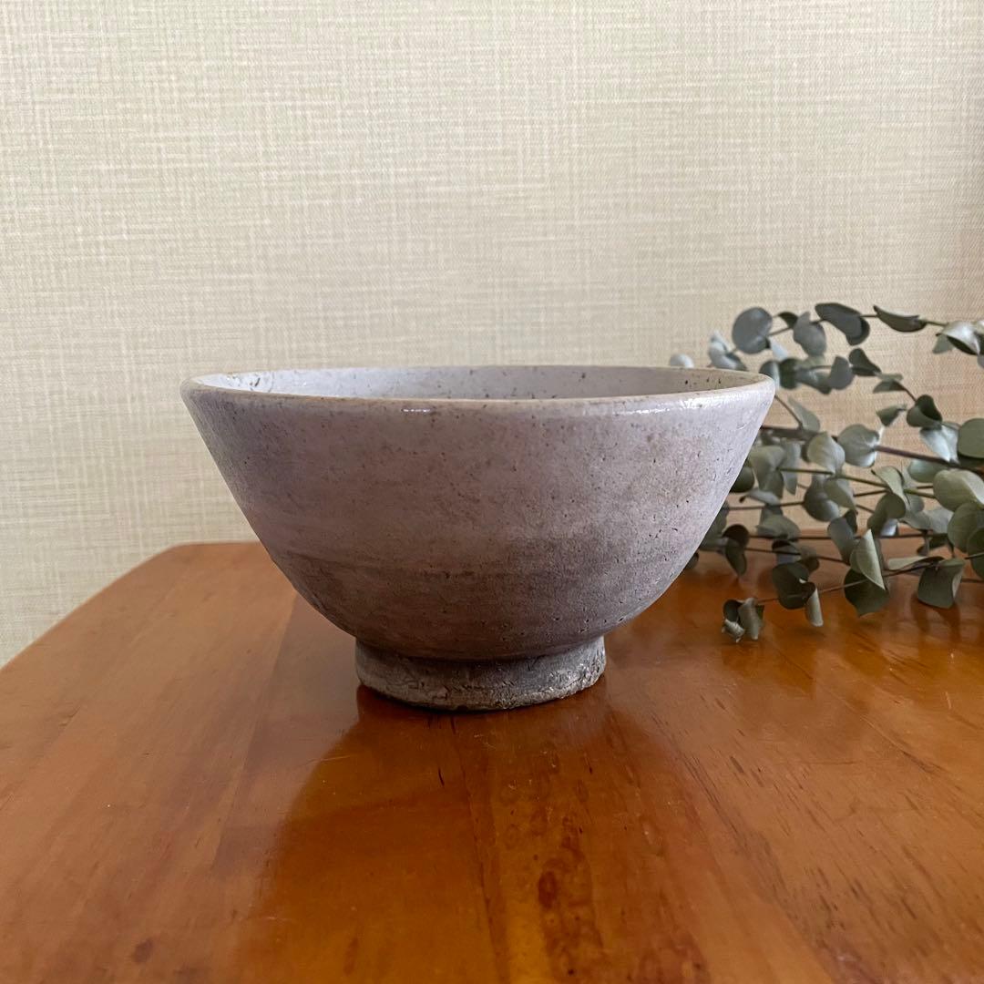 白磁茶碗 詳細不明 検）李朝 堅手 高麗茶碗 朝鮮美術 粉引 井戸茶碗 茶道具