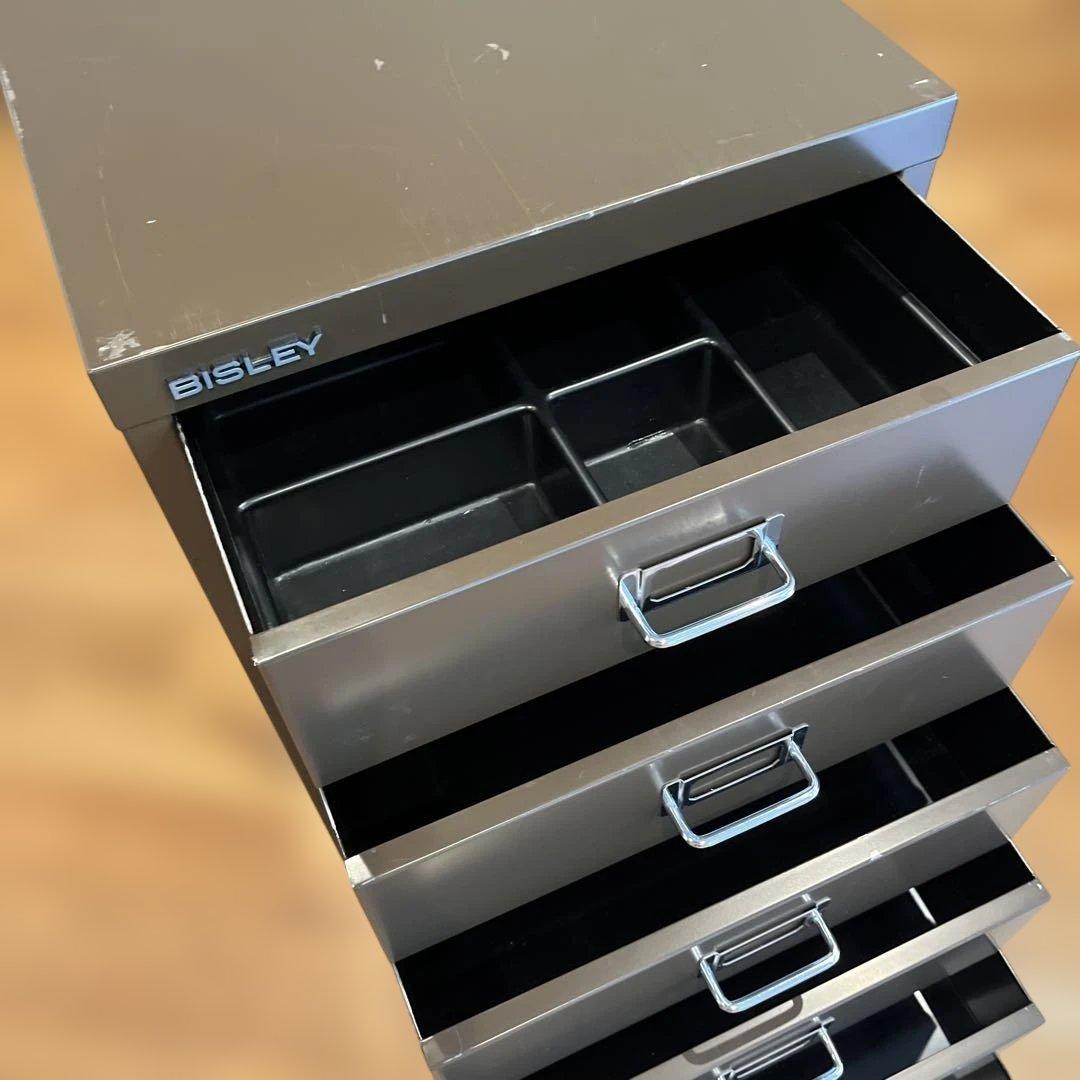 本日値下！ビンテージ！BISLEYビスレー　両袖デスク　 キャビネット　ブラウン