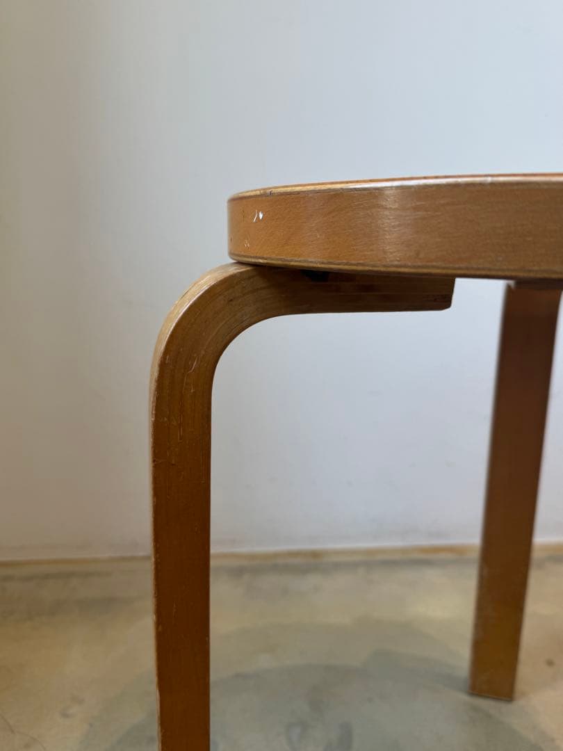 50年代stool60 Alvar Aalto ナチュラルトップ