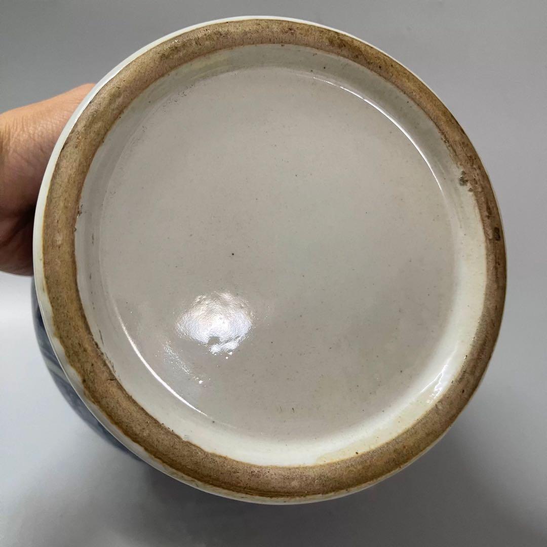 清末期青花磁器将軍壺 景徳鎮 陶磁器 装飾品 現代工芸品 美術