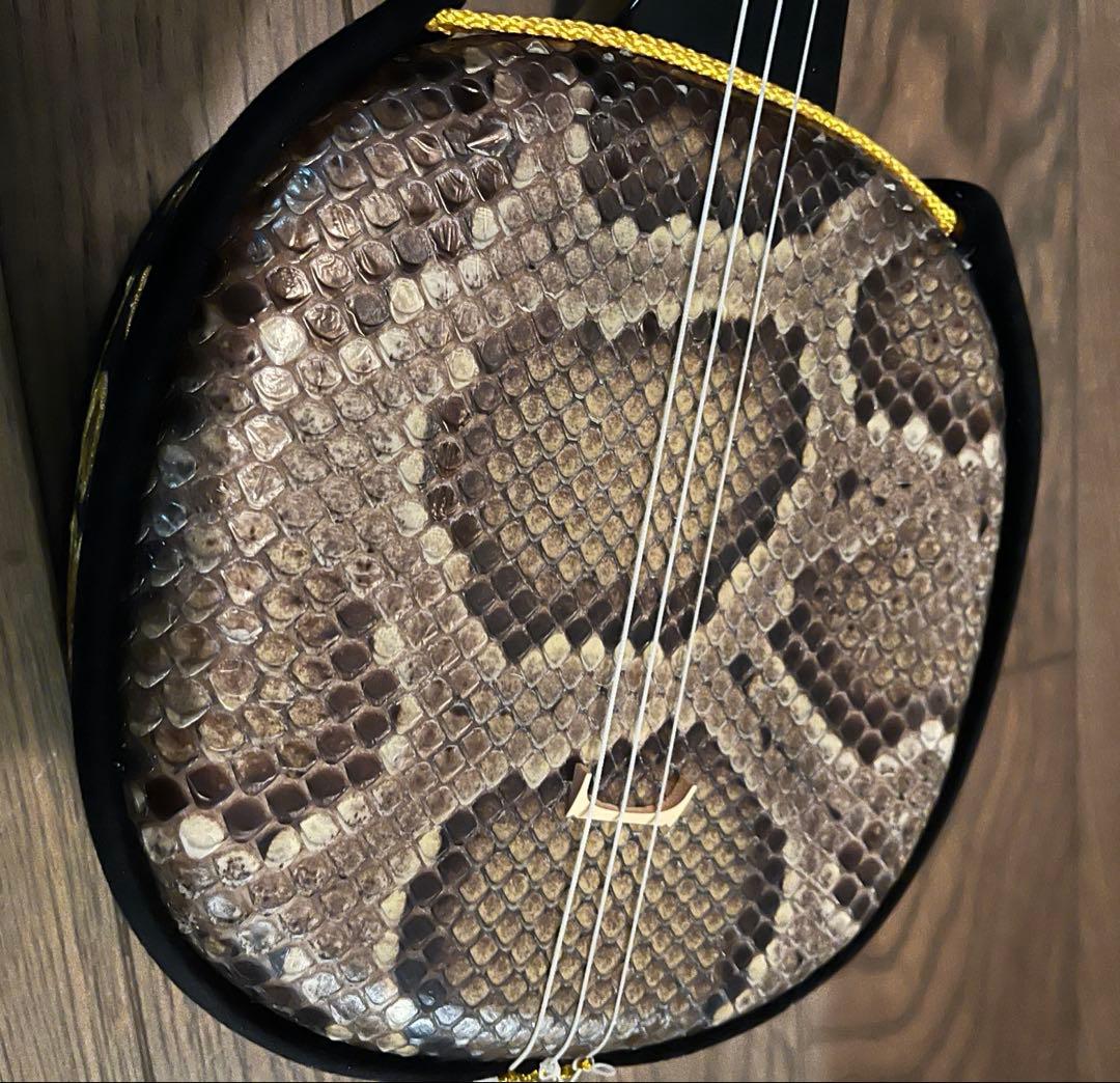 沖縄　三線　人工蛇皮