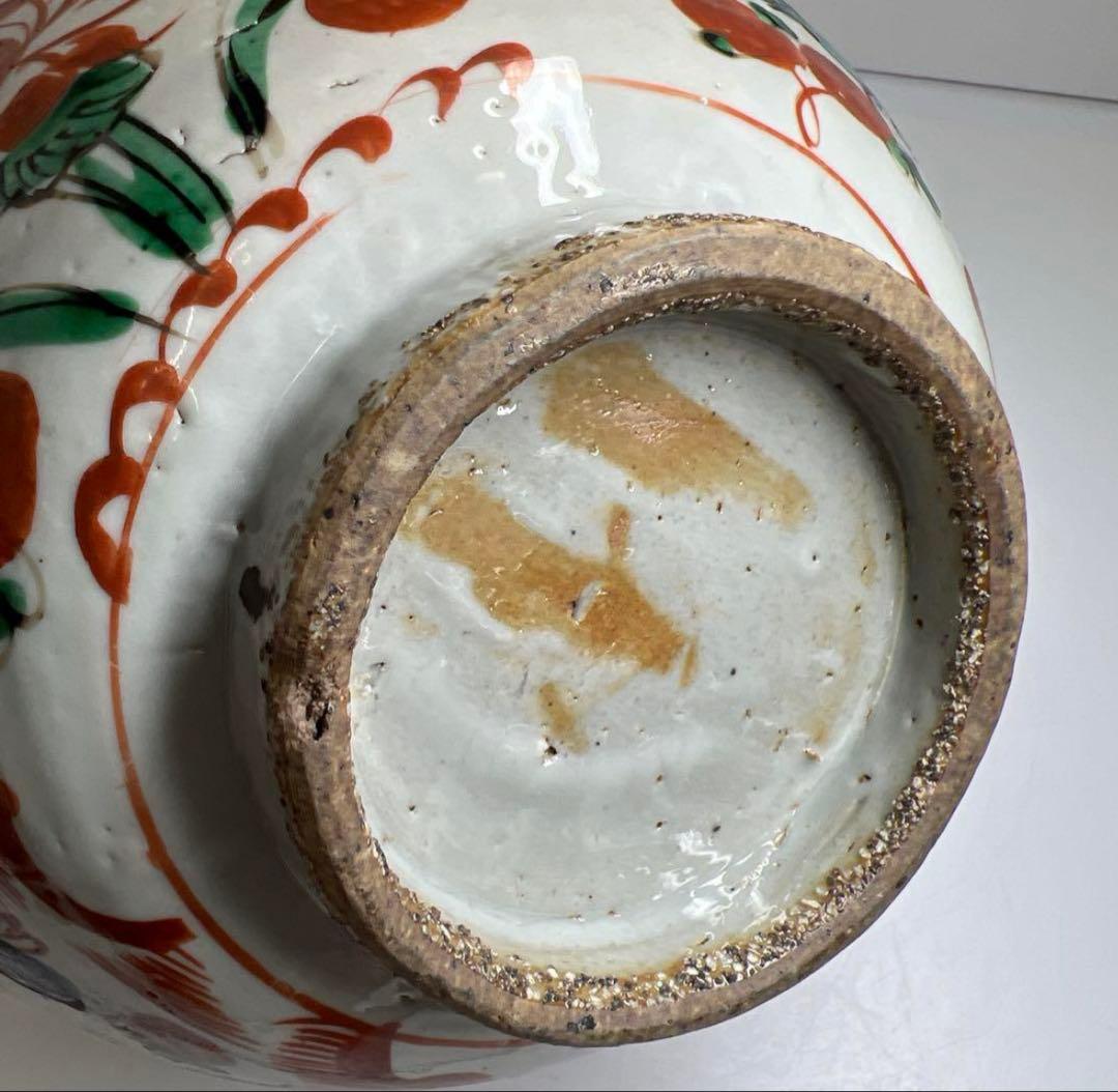 中国明時代 明代の大椀 果物鉢 南京赤絵大壷 置物 アンティーク 骨董