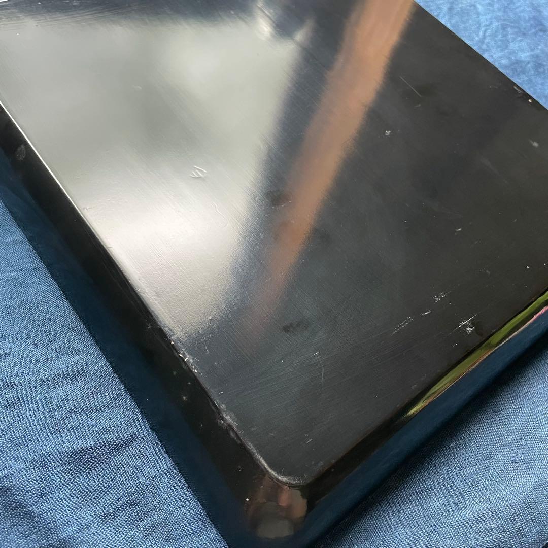 黒塗り四方盆 竹梅菊 30㎝×30㎝ 漆器 お盆 盆 木製漆器