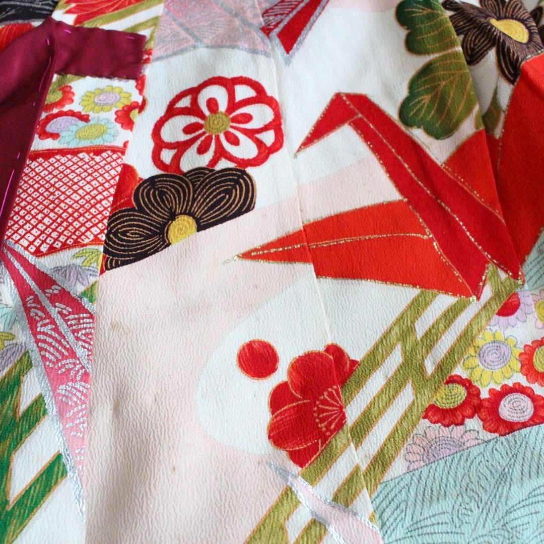 七五三 3歳 女の子 子供 アンティーク 着物 被布 セット 羽織つき