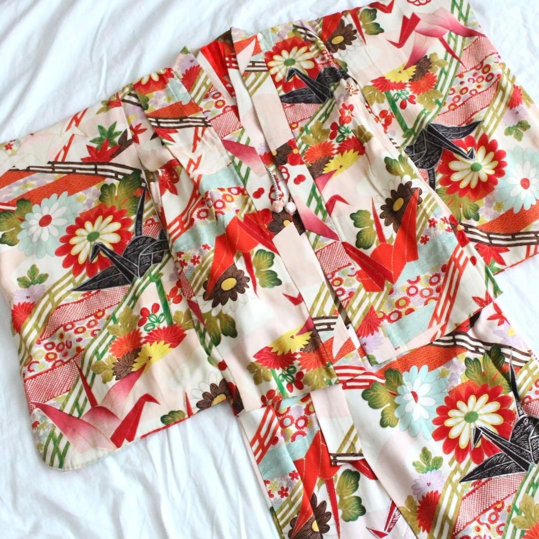 七五三 3歳 女の子 子供 アンティーク 着物 被布 セット 羽織つき