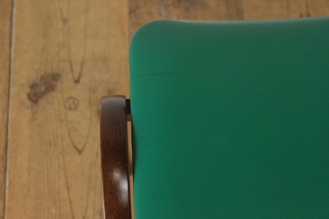 秋田木工 剣持勇 スタッキングスツール No.202 レトロ 曲げ木 椅子 緑