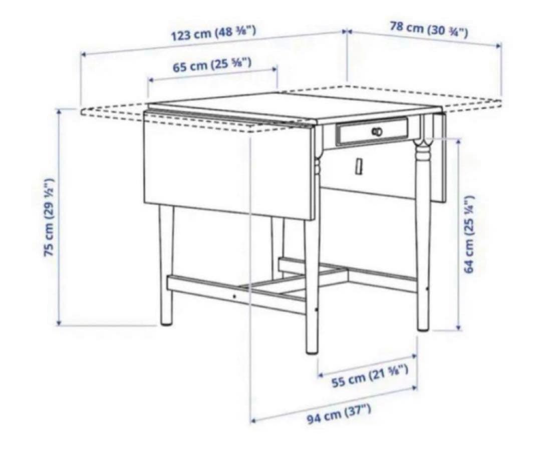 IKEA INGATORP インガートルプ ドロップリーフテーブル木製ダイニング