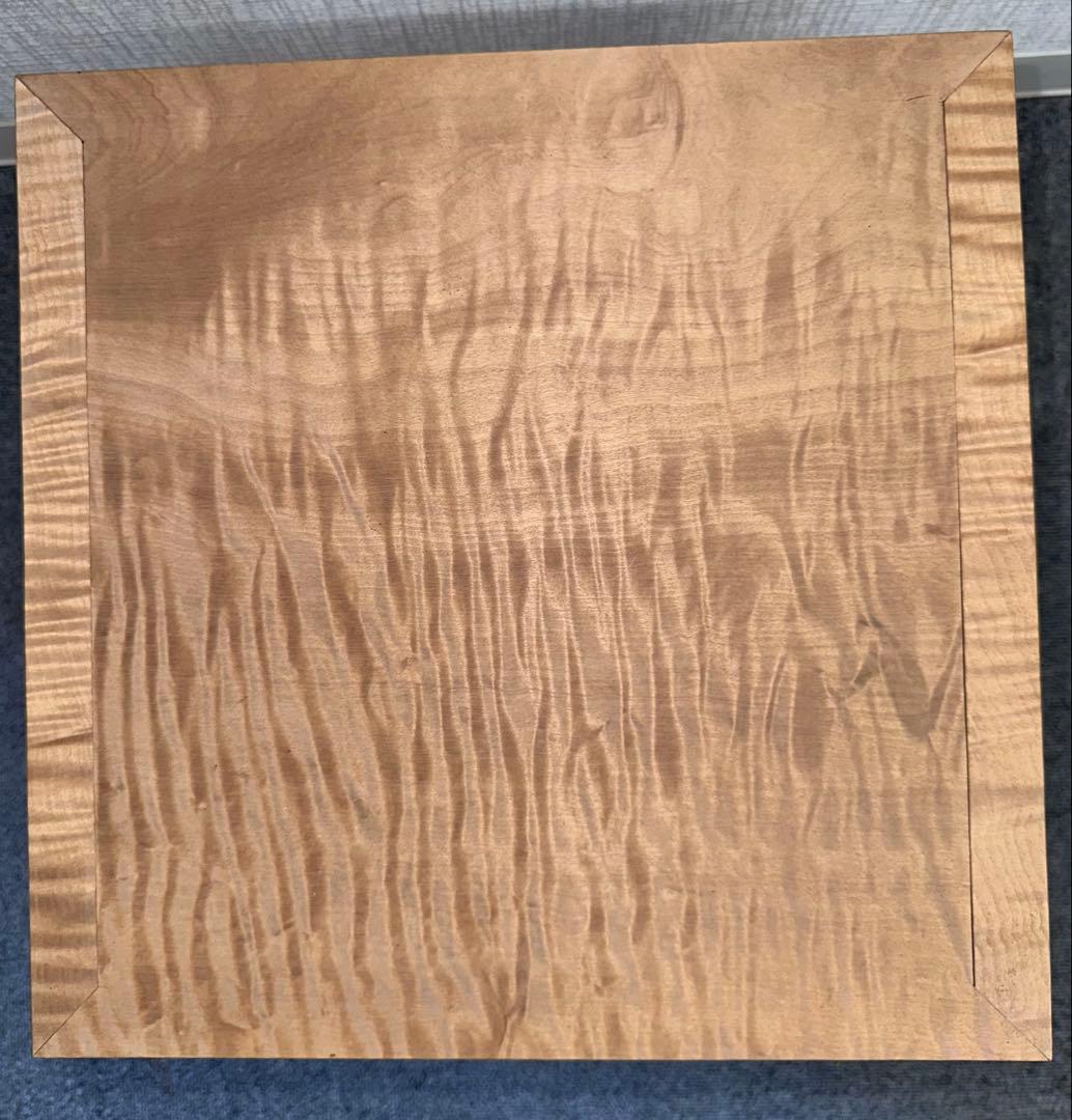 指物師　平安栄斎作　旭棚　茶道具　茶棚　四方棚　玉杢材