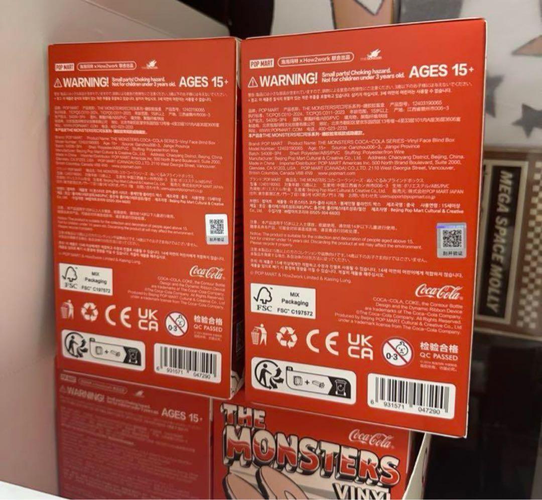 正規品 THE MONSTERSラブブ labubu コカ・コーラ 2個セット