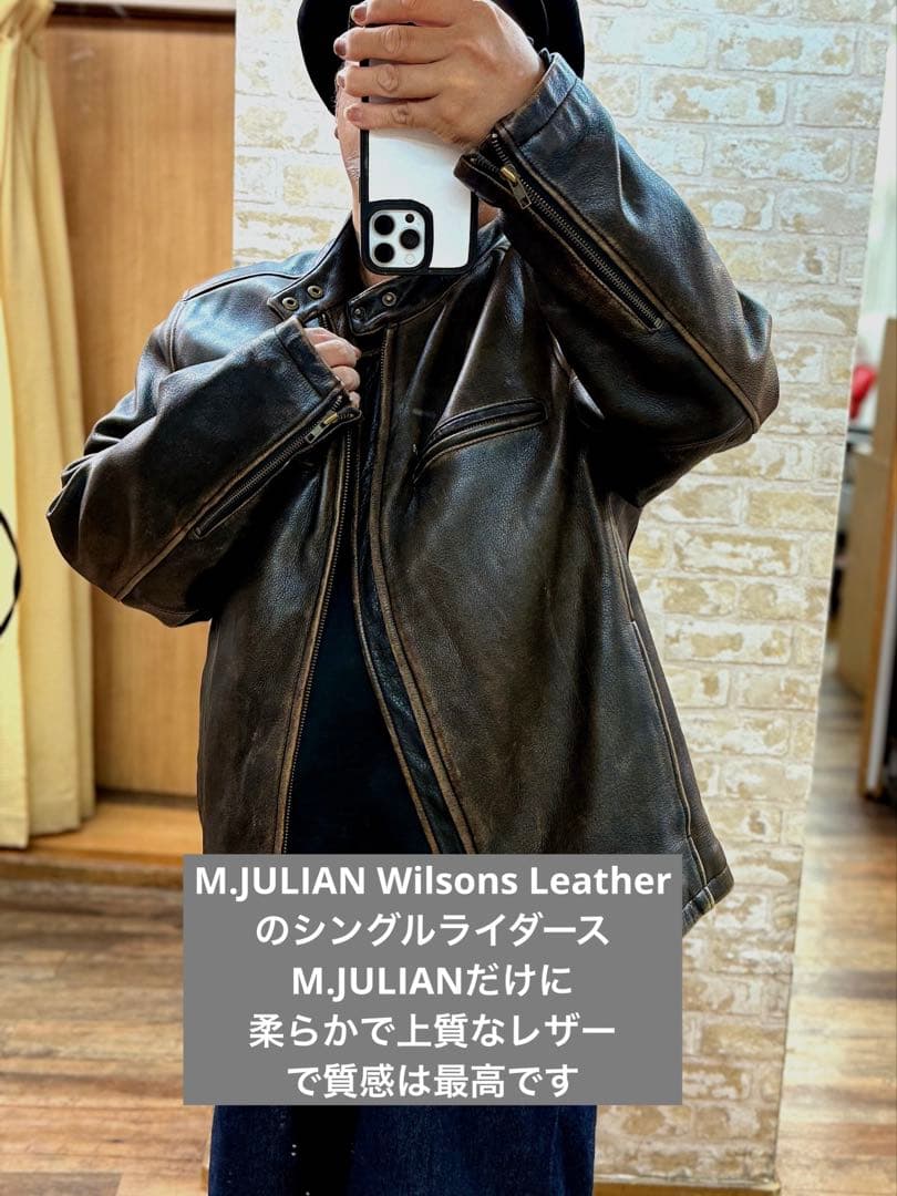 最終価格Wilsons Leather M.JULIAN ライダース メンズ