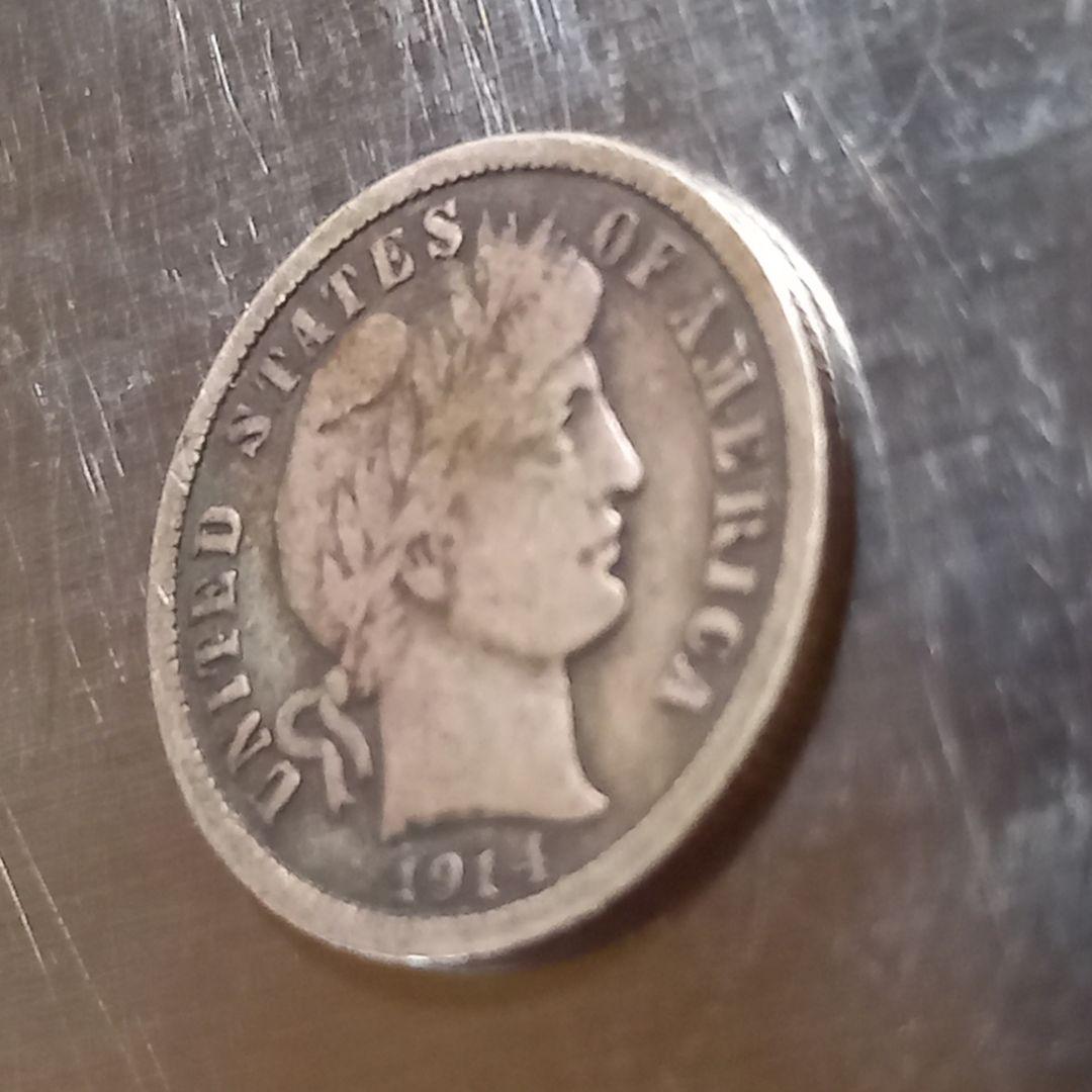 レア 銀貨 1914年 アメリカ 1ダイム バーバー ミントD - メルカリ