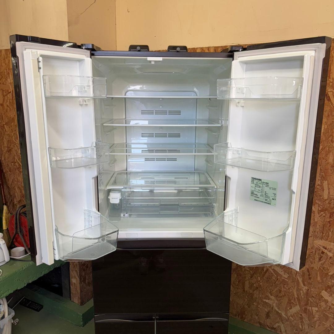 363 関東配送　冷蔵庫　大型　観音開き　6ドア　500Ｌ強　保証込　家庭向け